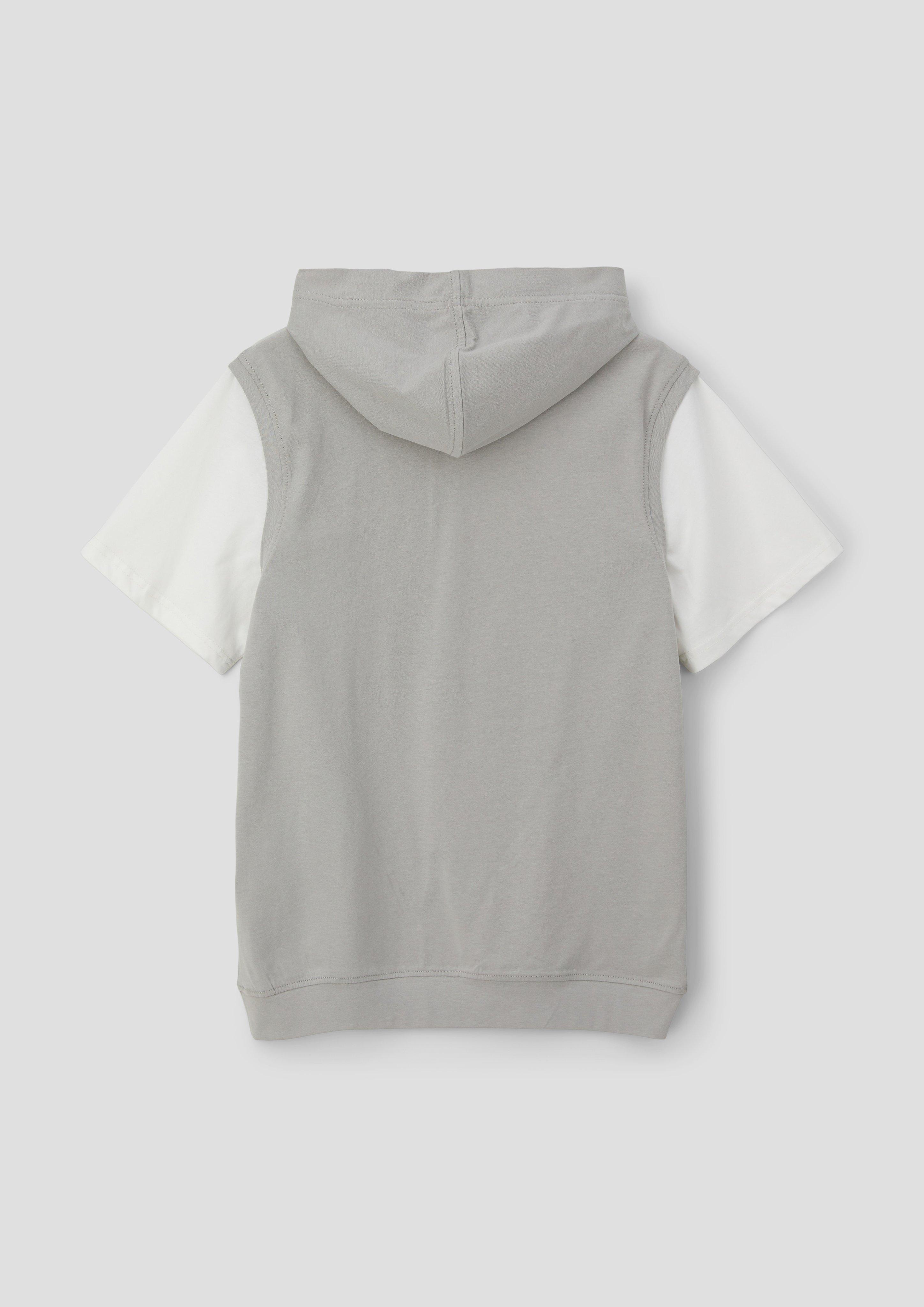 Kapuzenshirt mit Kontrast-Ärmeln  2143083-9114