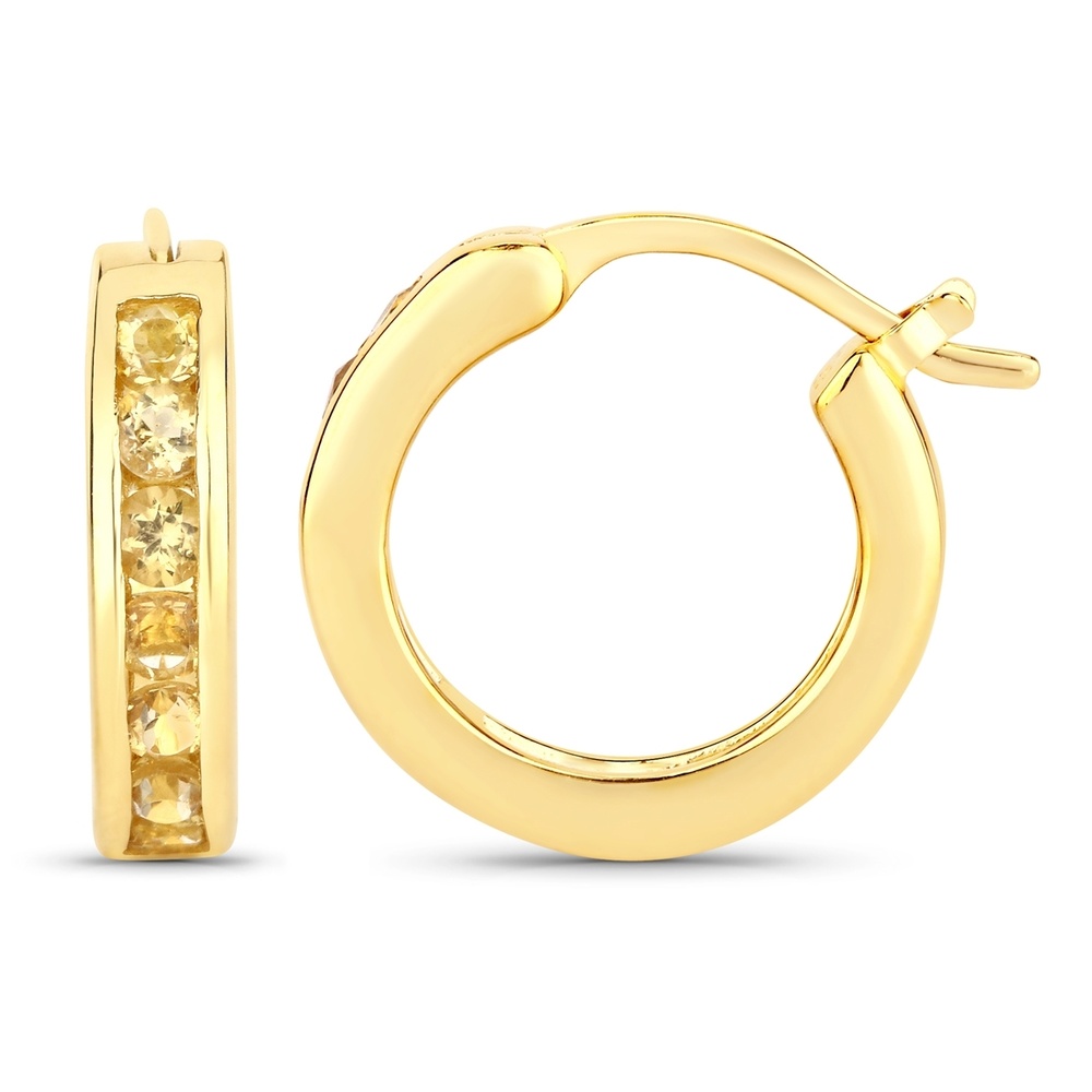 Rafaela Donata Boucles doreilles Argent sterling Citrine en Or jaune Bijoux