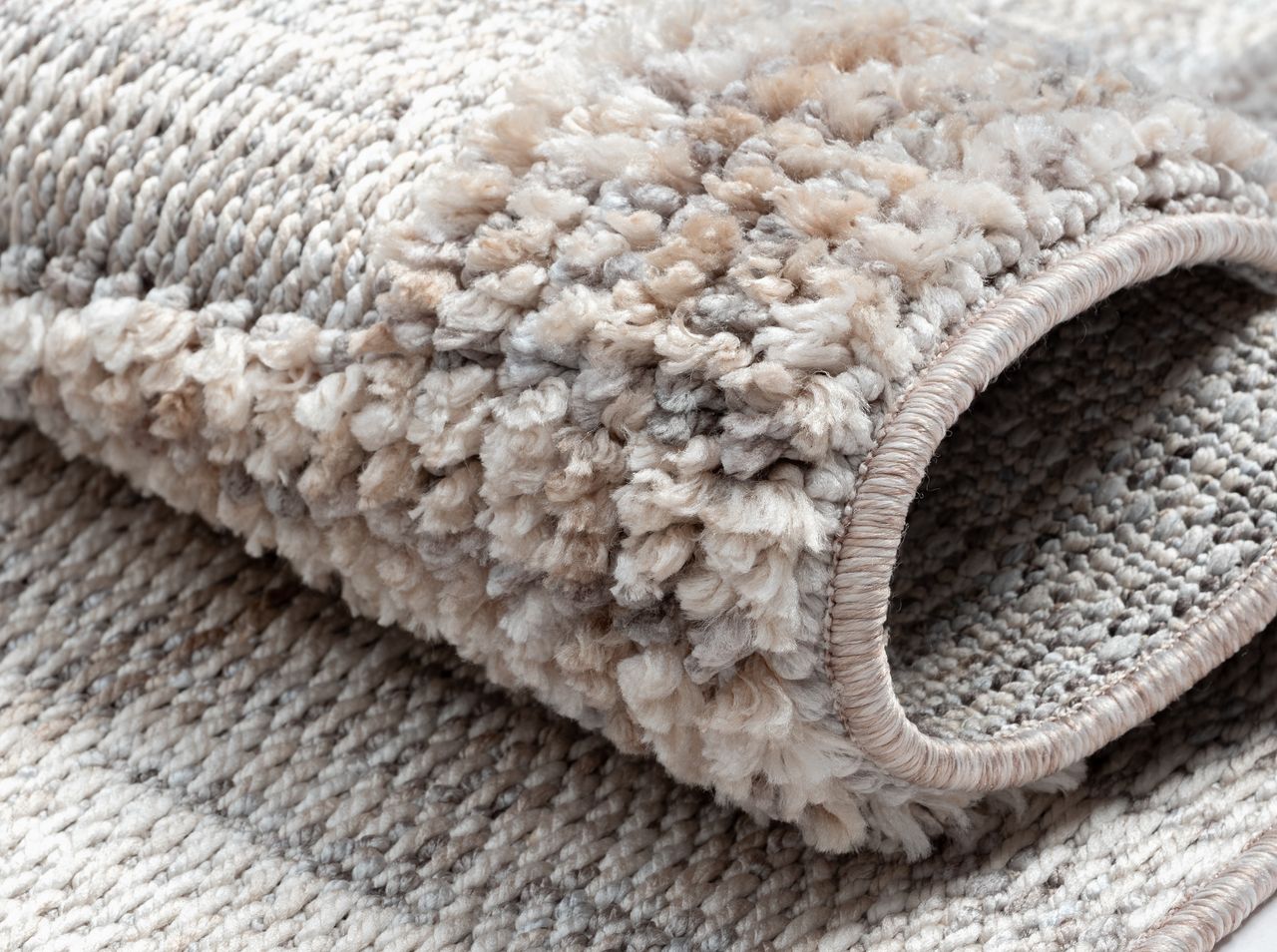 MyFlair Teppich Jade, 160cm x 230cm, Farbe Beige, rechteckig, Florhöhe 15mm