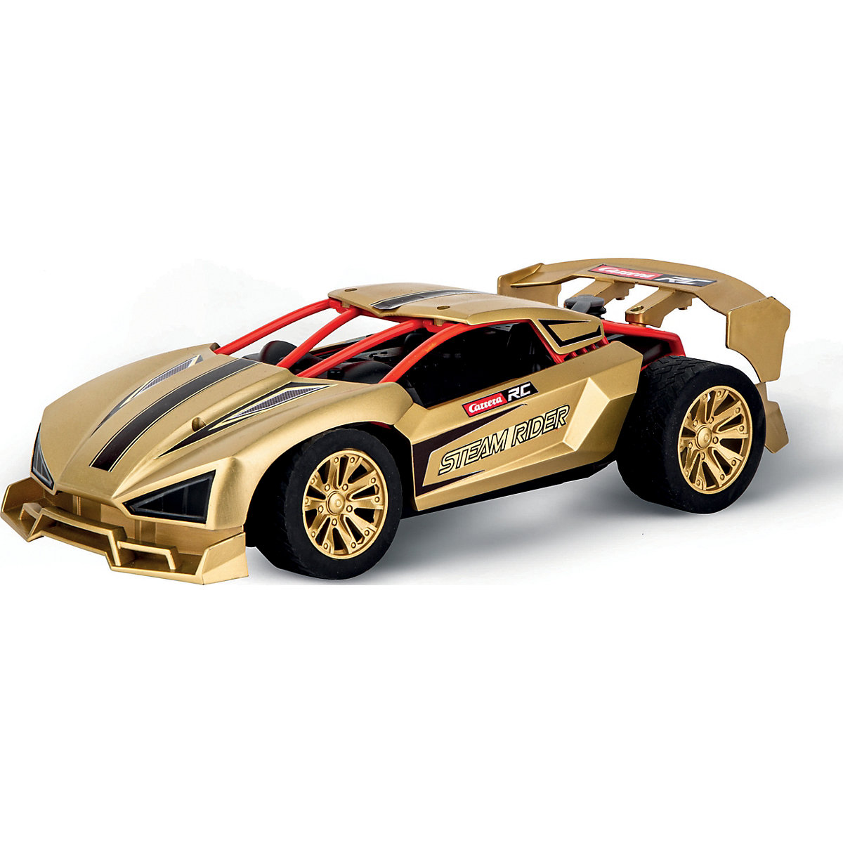 CARRERA RC - 2,4GHz Steam Rider mit Licht- und Dampfeffekt, Ferngesteuertes Auto für Kinder ab 6 Jahren, Dampffunktion für heiße Auftritte