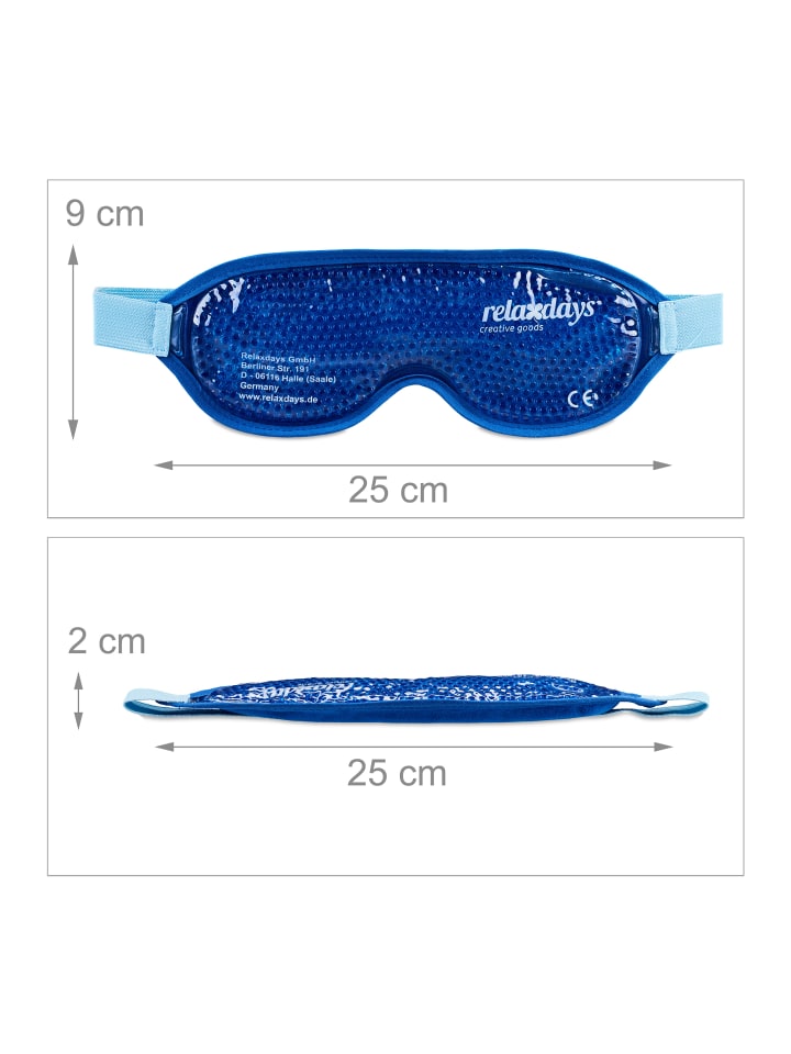 relaxdays 2 x Augenmaske in Blau günstig kaufen onesize
