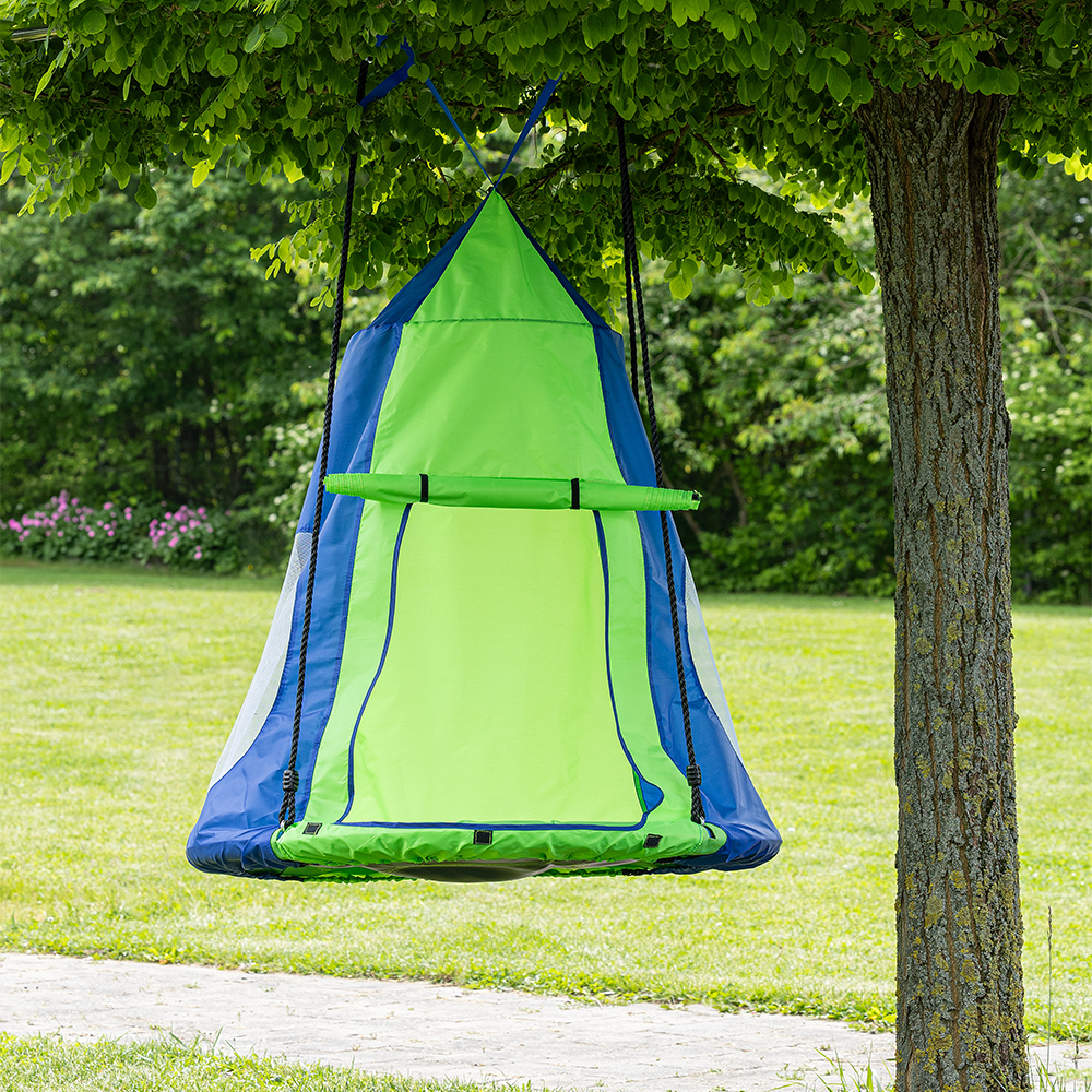HC Garten & Freizeit Kinder Nestschaukel inkl. Zelt Ø 100 cm