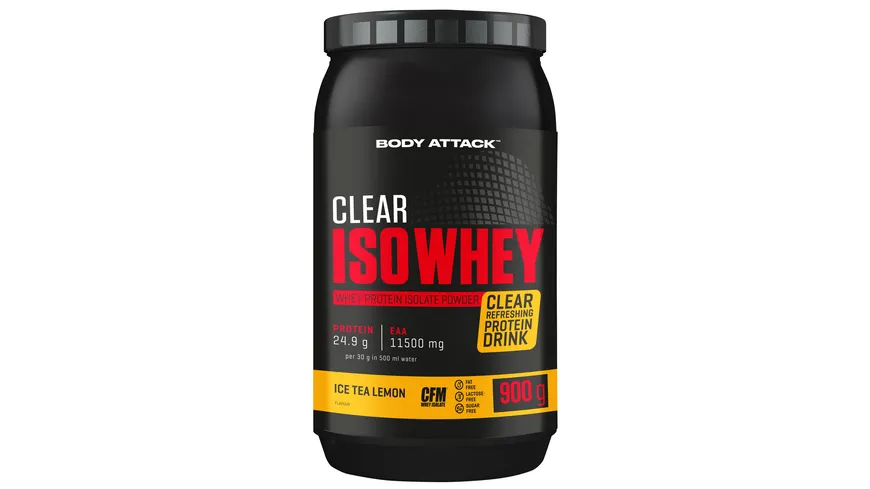 Body Attack Clear Iso Whey Ice Tea Lemon 900 g