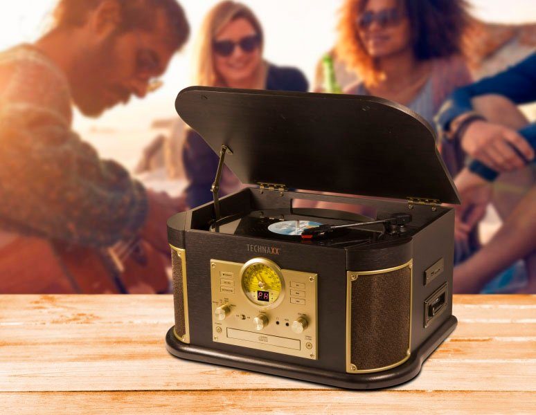 Technaxx Nostalgie Bluetooth Plattendigitalisierer All-in-One TX-103 Multifunktionsspieler (Riemenantrieb, Bluetooth)