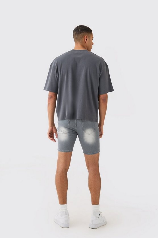 Kastiges geripptes Oversize T-Shirt