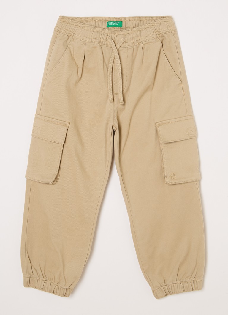 Pantaloni cargo slim fit Benetton cu buzunare aplicate