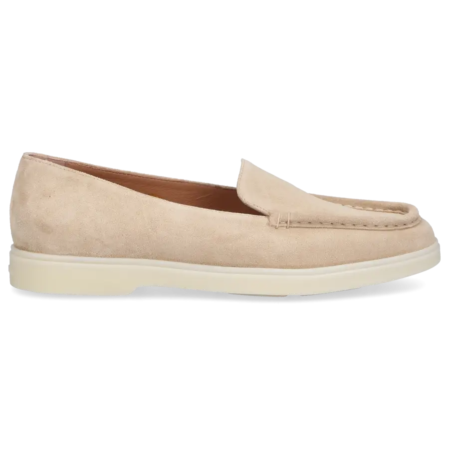 Santoni - Loafer 70143 Veloursleder - beige