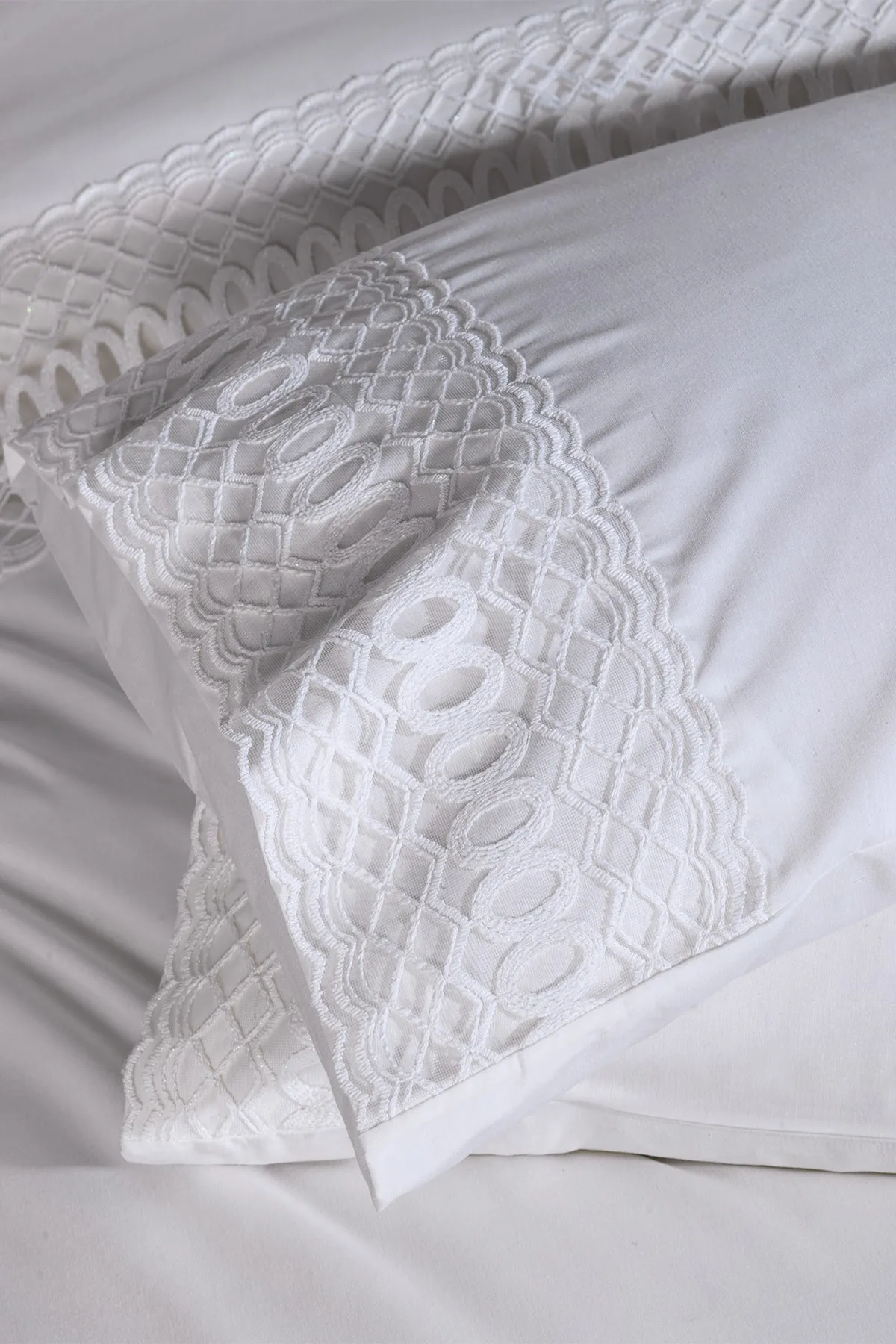 Çeyiz Diyarı  French Lace Zero Dowry Bettbezug-Set, Creme