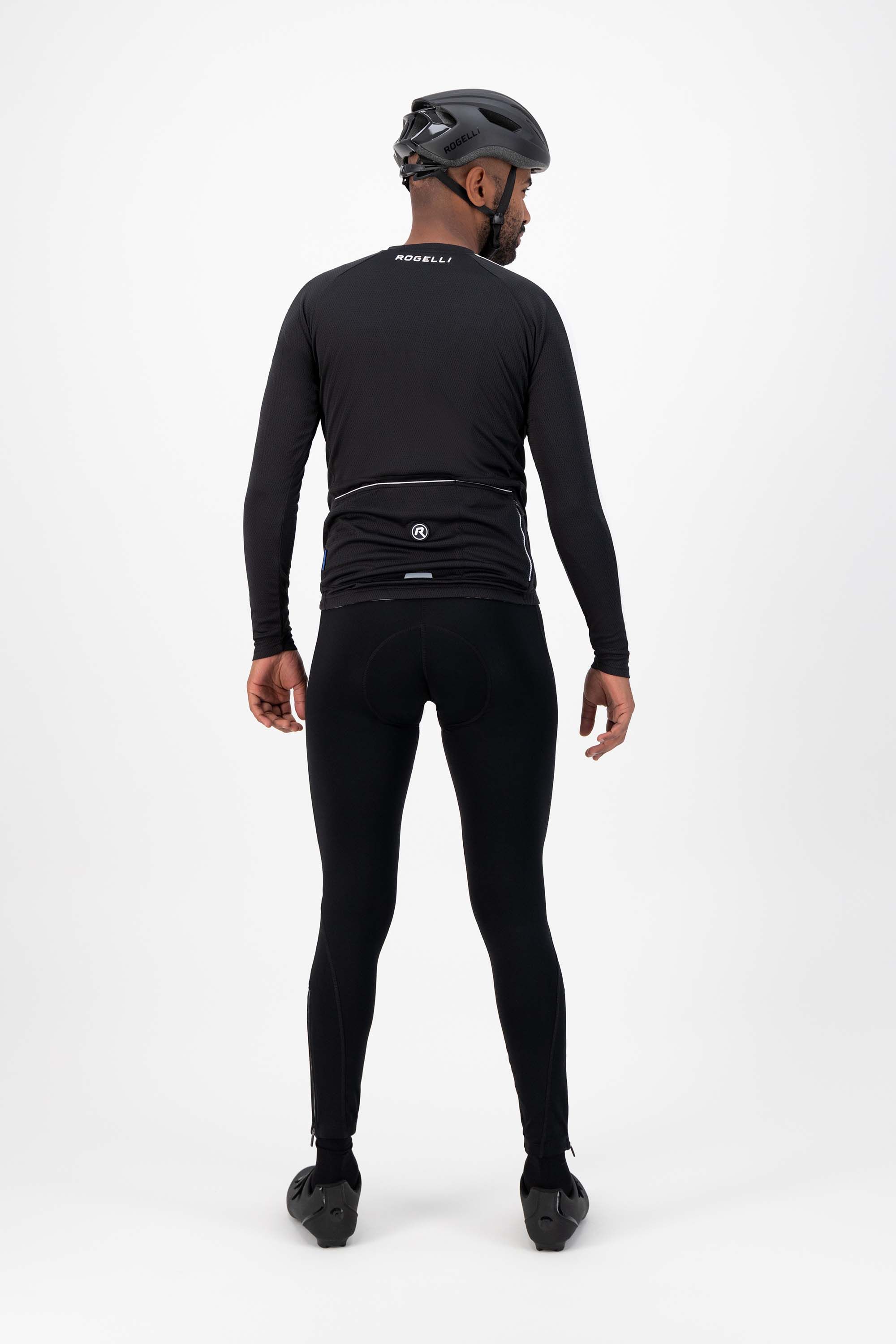 Rogelli Explore Black White Herren Langarm-Radtrikot