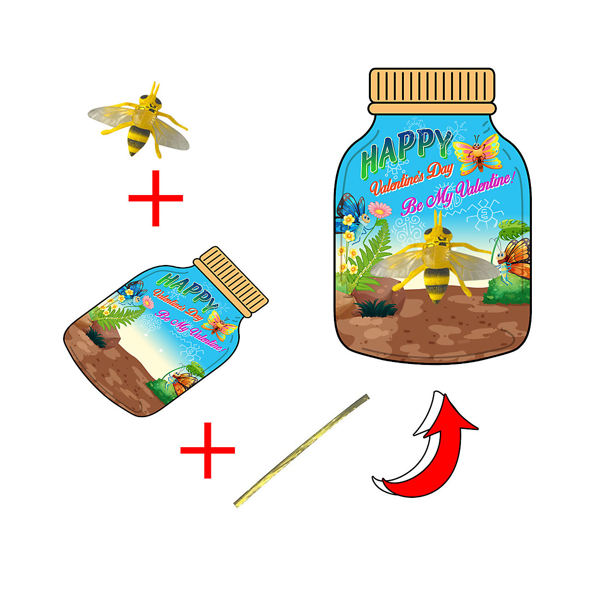 Insekt Geburtstagskarte Valentinstag Geschenk für Kinder