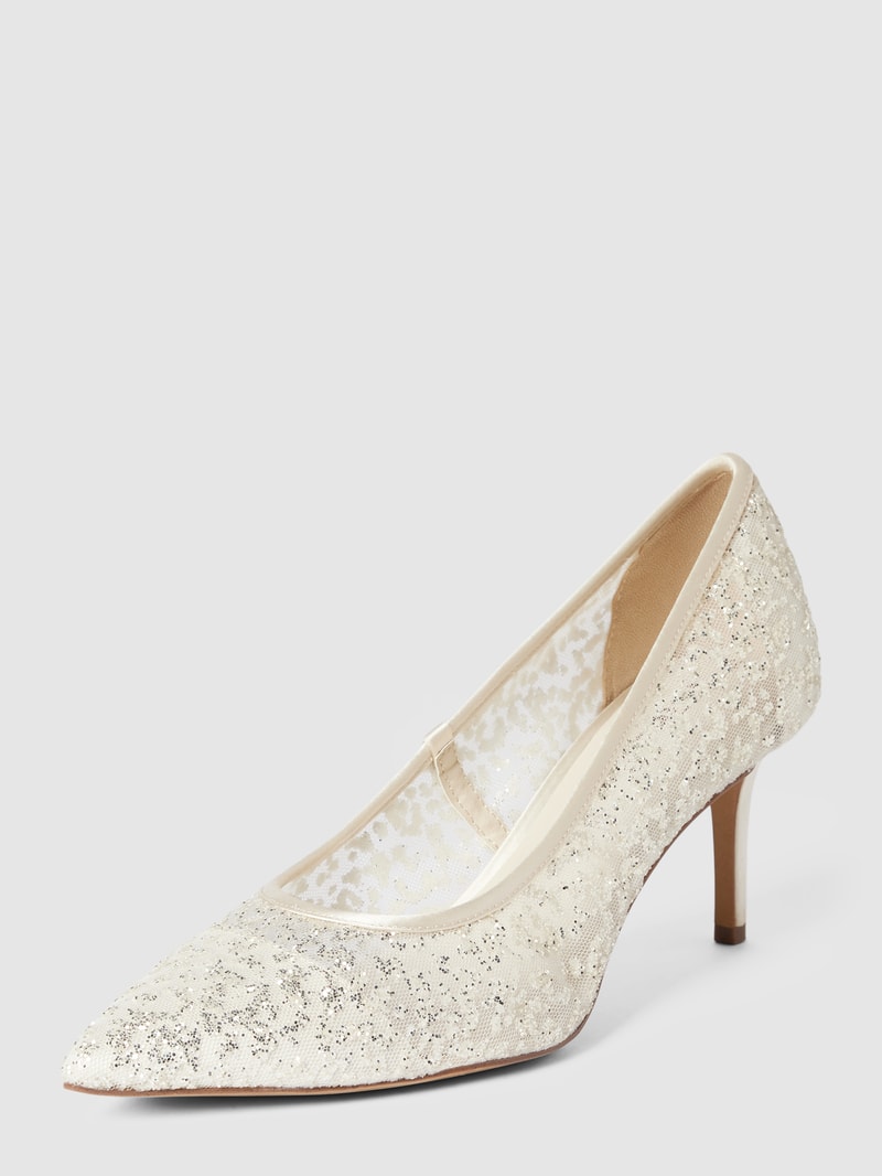 Pumps mit Zierbesatz in offwhite