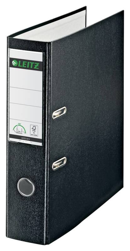 Leitz Swiss Edition 180° Ordner DIN A4 80 mm Schwarz 2 Ringe 1013 PP (Polypropylen) Hochformat