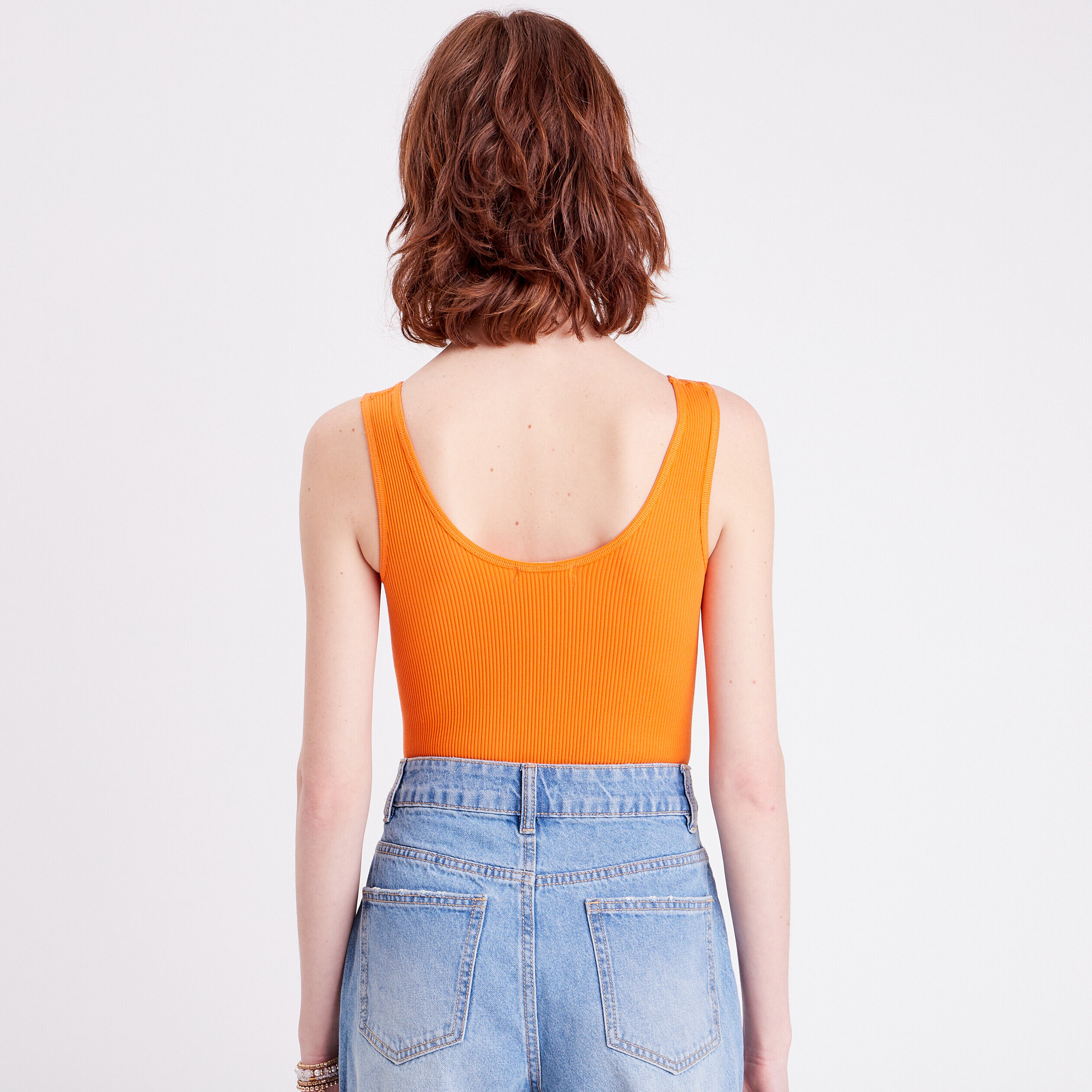 Body bretelles sans couture orange femme | Cache Cache