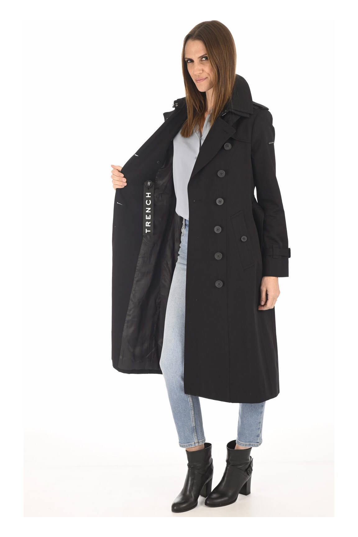 Trench London Impermeables Trenchs Femme couleur noir