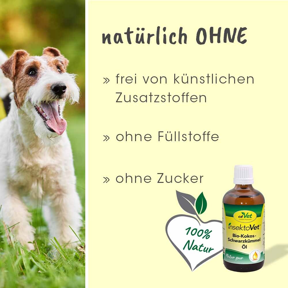 insektoVet Ergänzungsfutter & Aufzucht insektoVet Bio Kokos Schwarzkümmel Öl