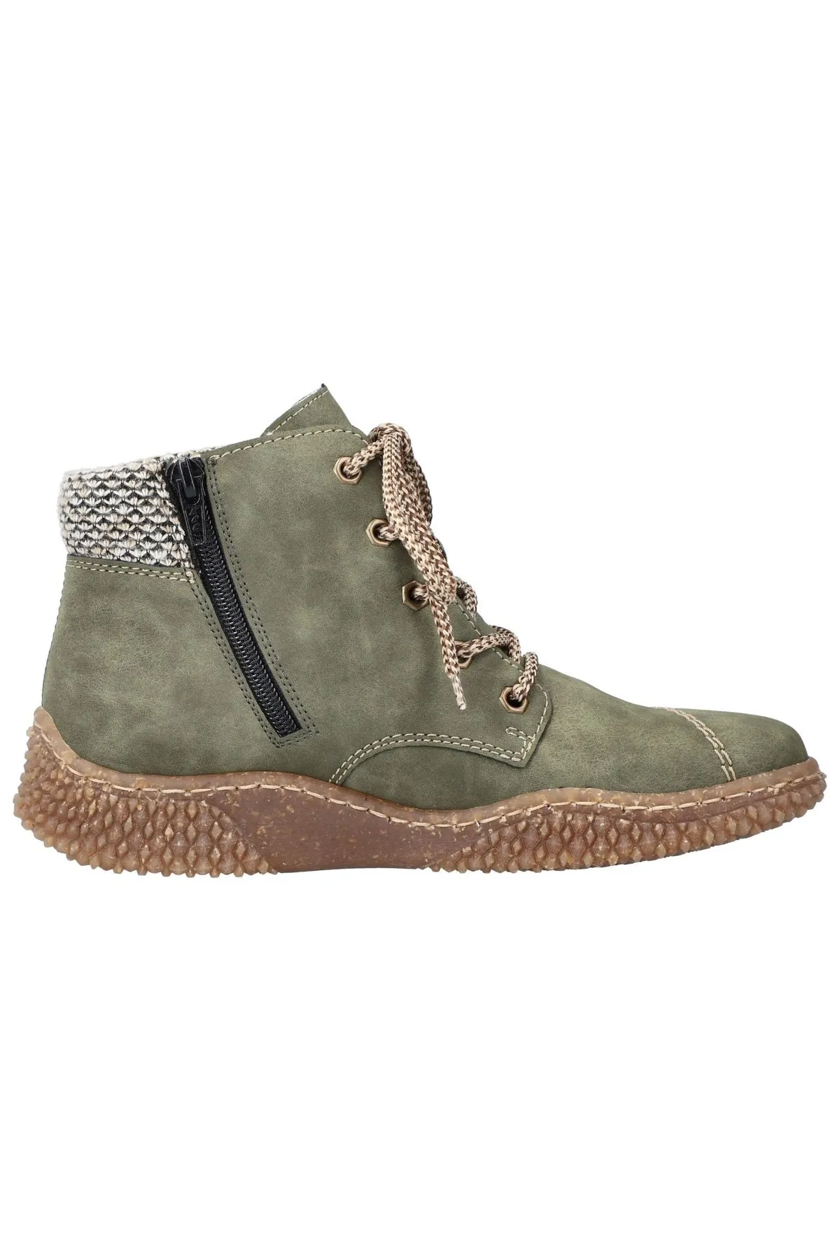 Rieker  Stiefelette - Grün - Flacher Absatz
