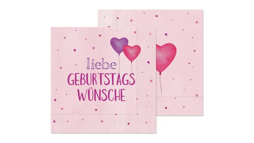 Geschenk für Dich Serviette Liebe Geburtstagswünsche