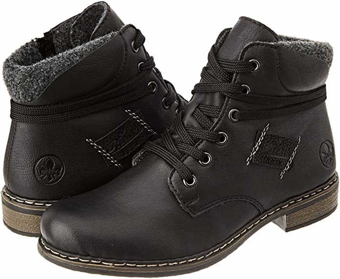 RIEKER Schnür-Stiefeletten schwarz