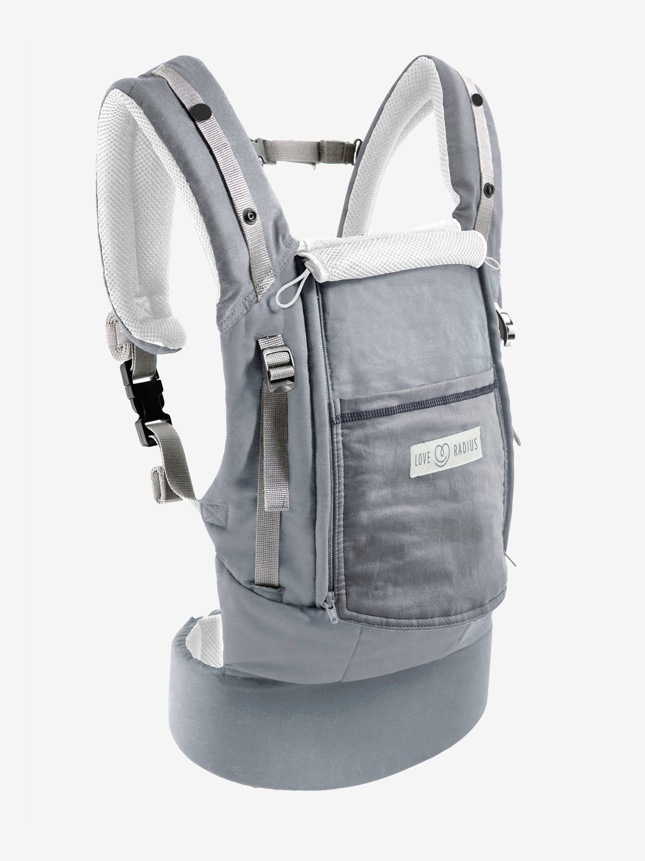 Physiologische Babytrage PhysioCarrier LOVE RADIUS by JPMBB - schwarz/anthrazit