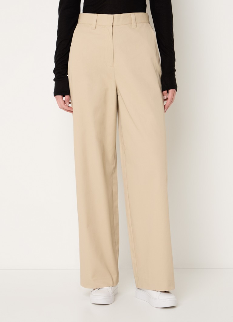 Pantaloni de lucru OLAF cu talie înaltă, cu talie largă și buzunare laterale.