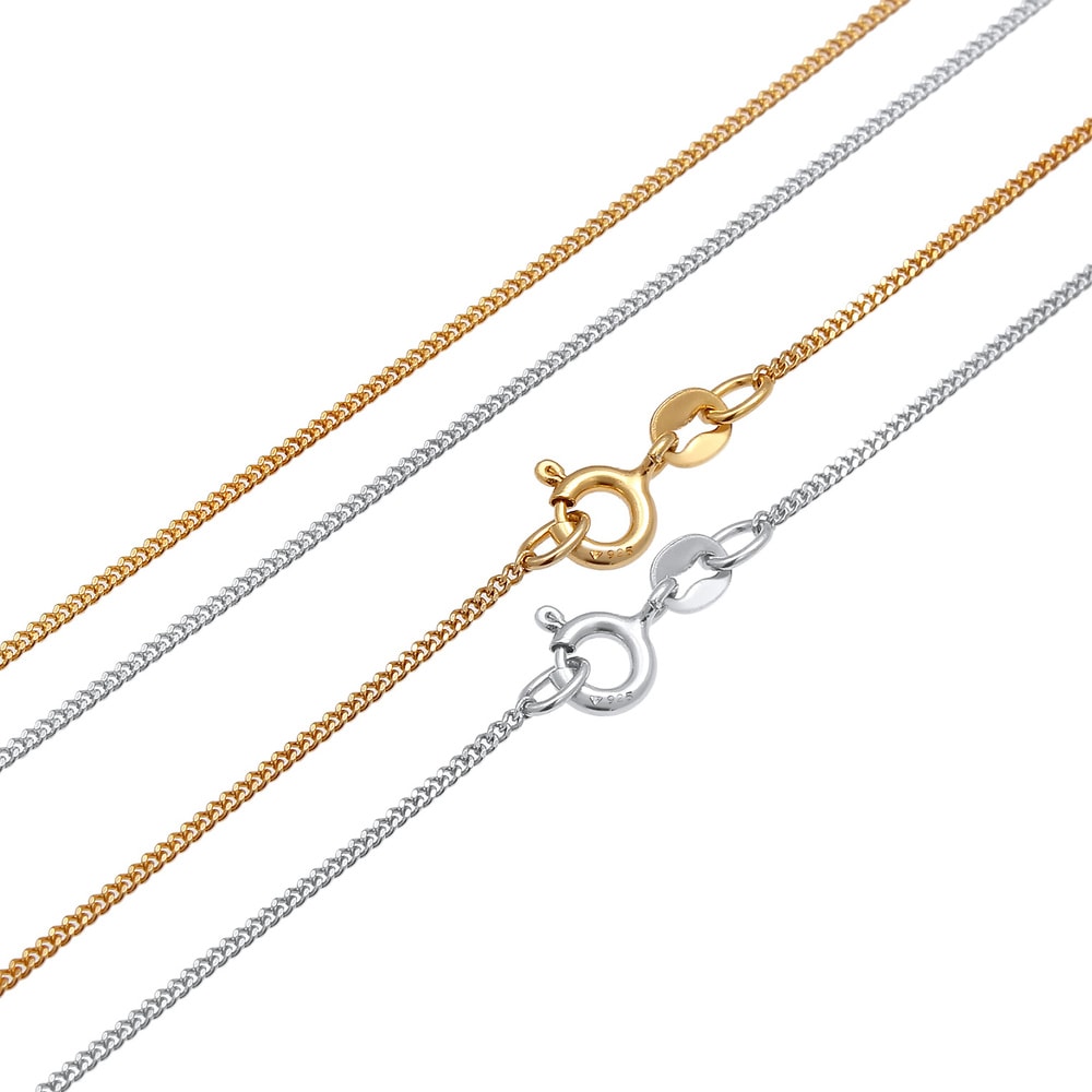 Elli Elli Collier Basic Panzerkette Klassisch 2er Set 925 Silber collier