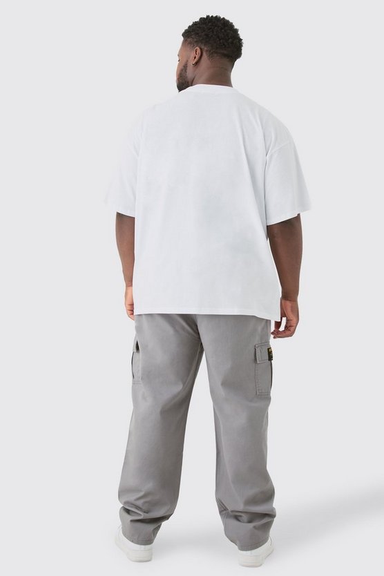 Plus Oversize T-Shirt mit Homme Dobermann Print