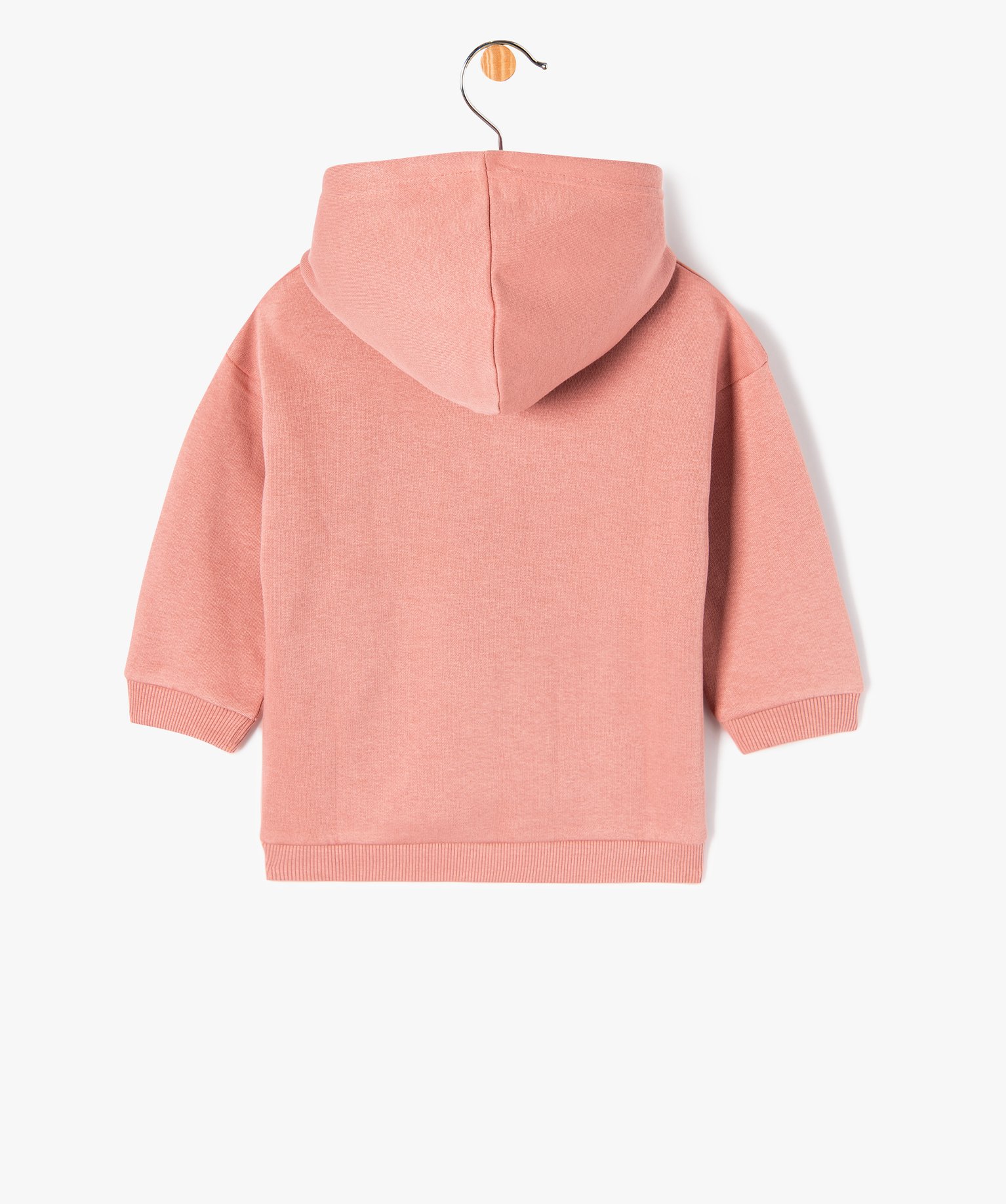 Sweat à capuche en molleton doux bébé Garçon rose | GEMO