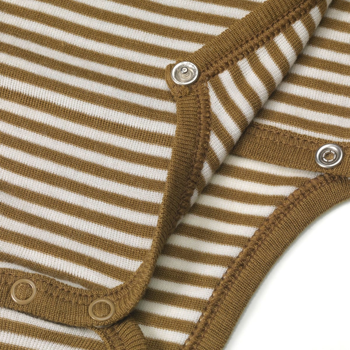 Baby Wickelbody, Gr. 62/68, aus Bio-Wolle und Seide, weiß, olivgrün, 1 St