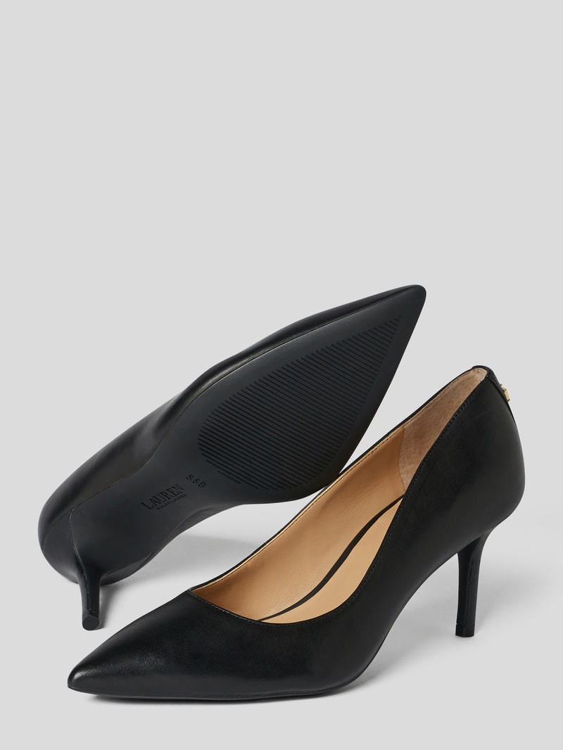 Pumps aus Leder in schwarz