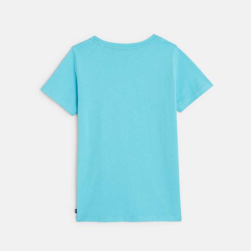 T-shirt basique manches courtes bleu garçon