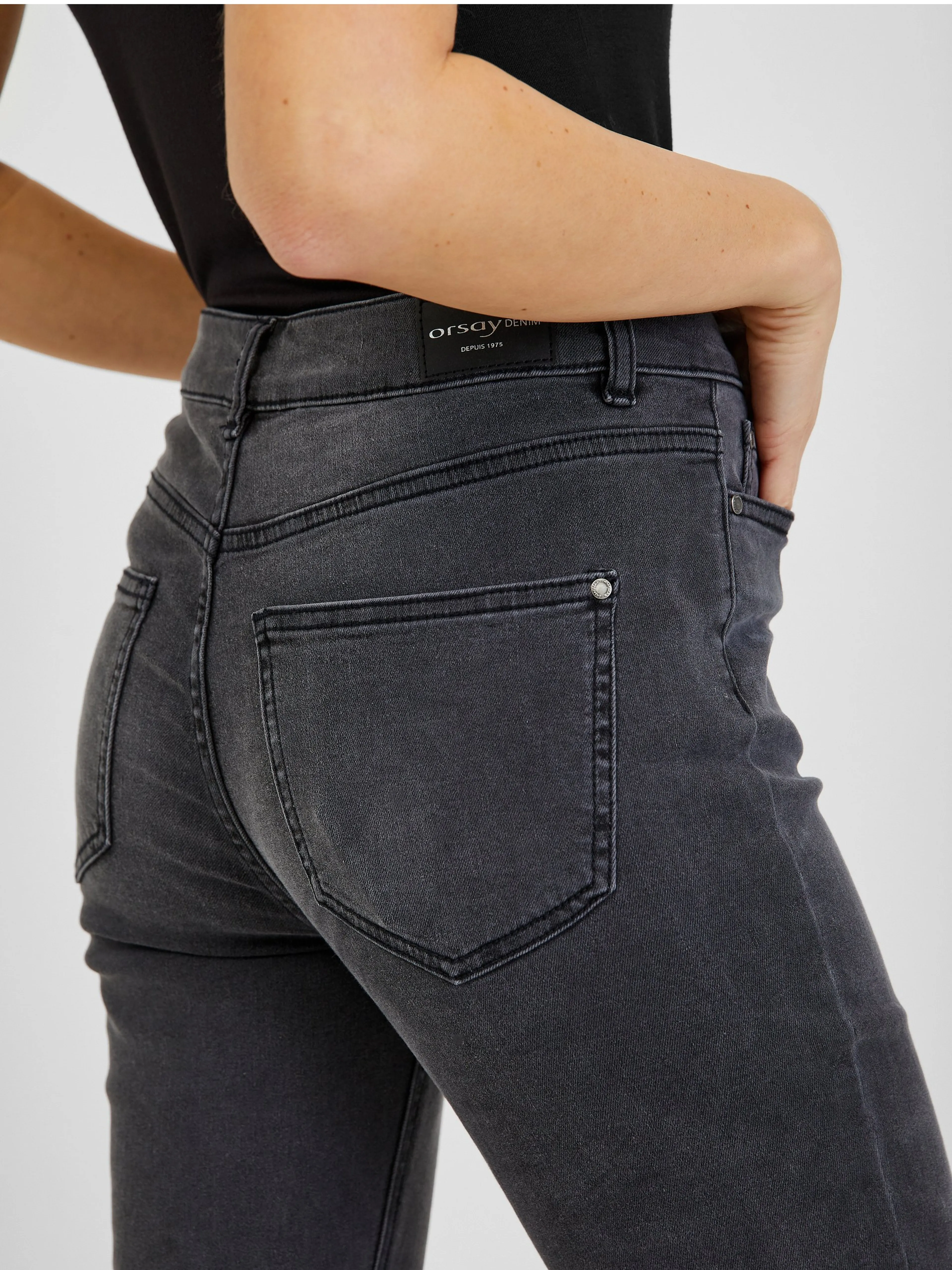 Dunkelgraue Damenjeans Skinny Fit ORSAY