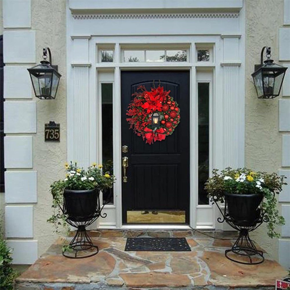 RHAFAYRE Dekokranz Wanddekoration Weihnachtskranz, Krippenkranz, 40 cm Hortensienkranz