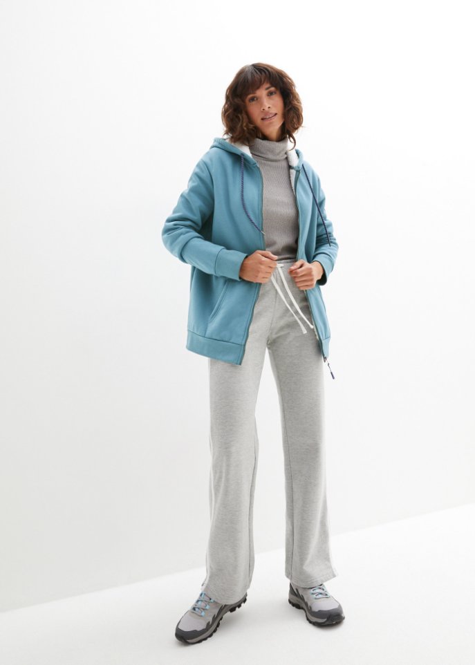 Sweatjacke mit Teddyfleece