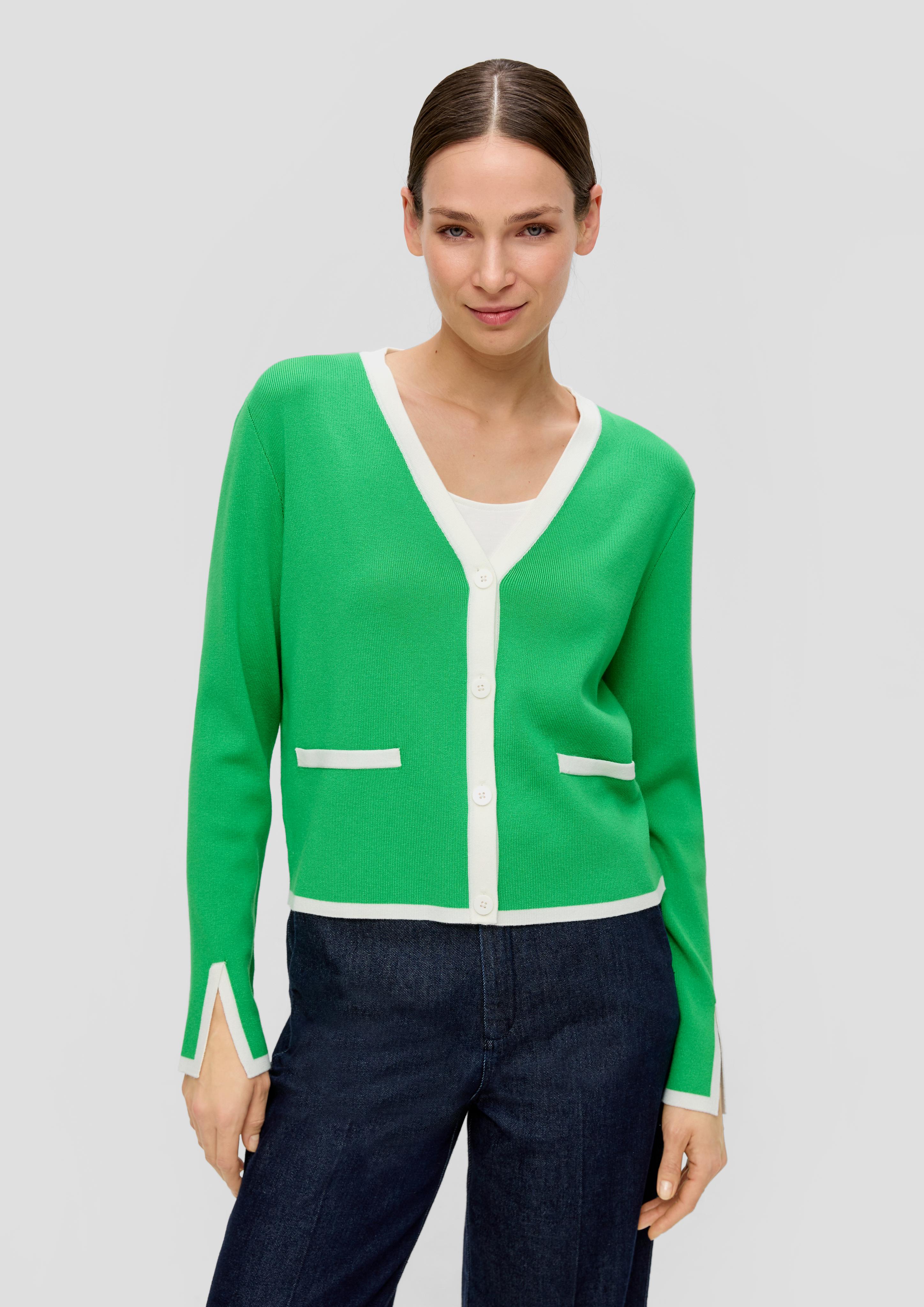 Strickjacke mit Kontrast-Details  2140485-7591