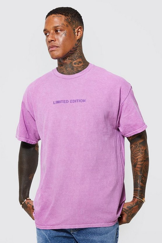 T-Shirt mit Limited-Stickerei