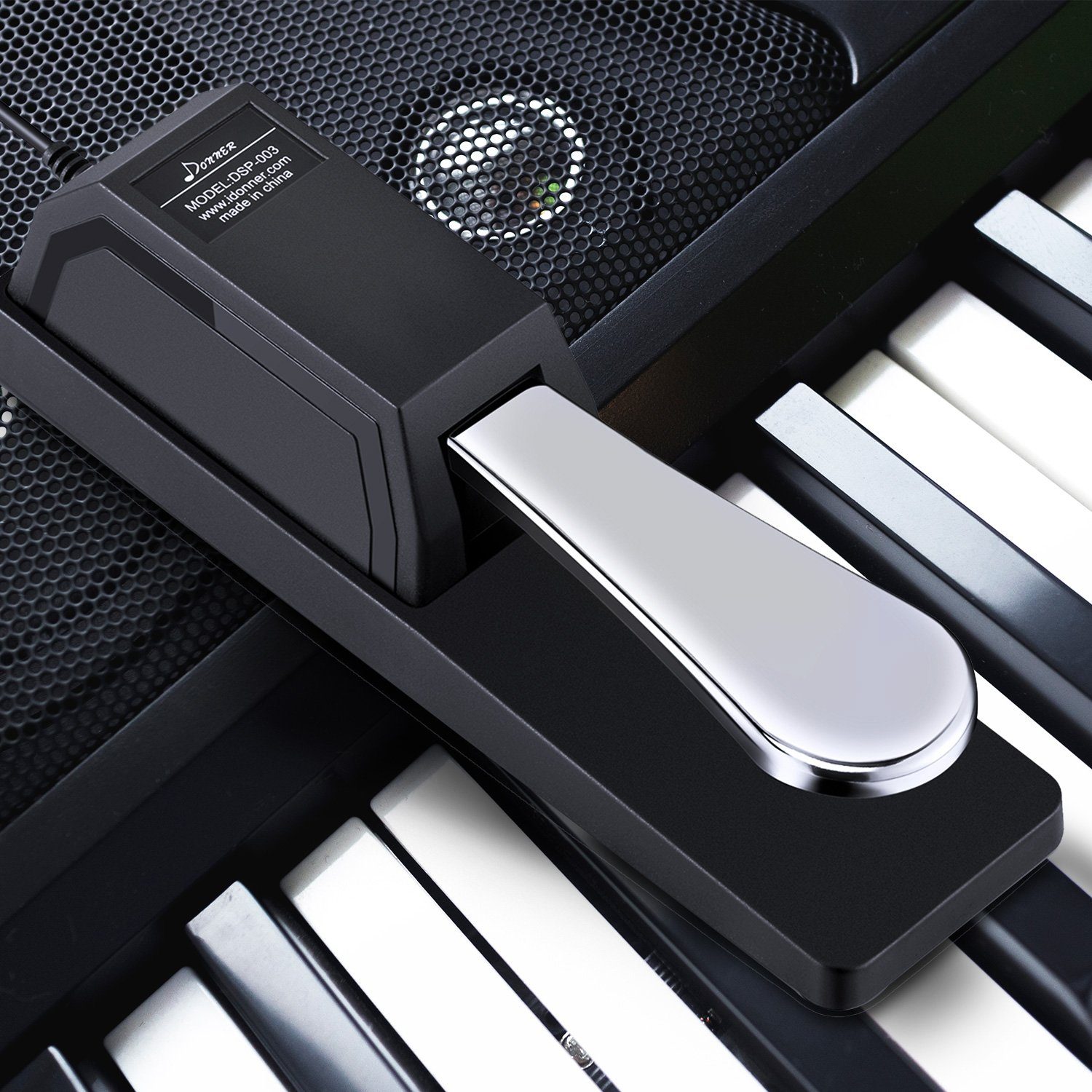 Donner Musikinstrumentenpedal Sustain-Pedal Dämpferpedal für Keyboard-Digitalpiano DSP-003, Universal