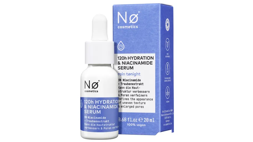 Nø Cosmetics rain tønight 120h Hydration & Niacinamide Serum 20 ml