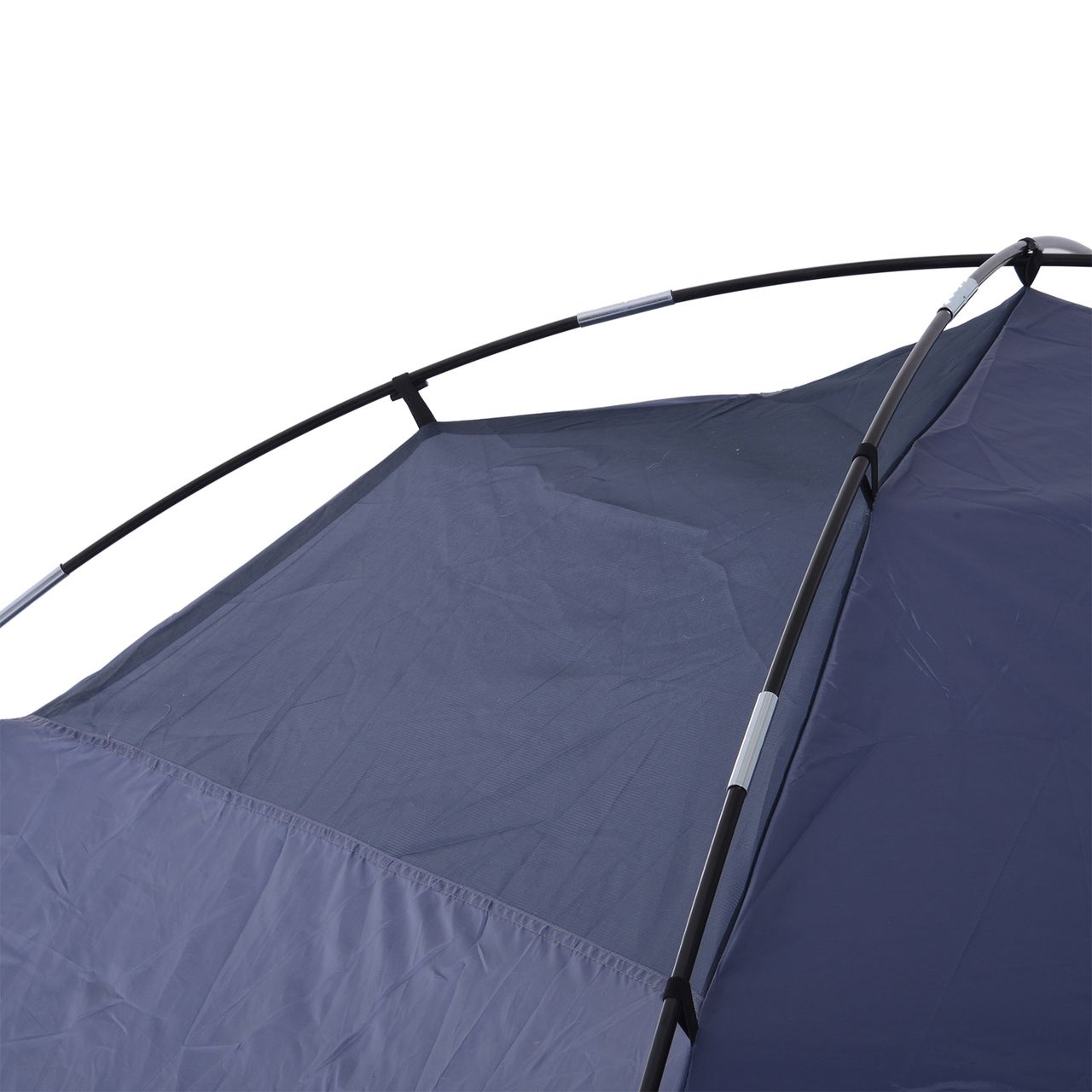 Outsunny Doppelwandzelt Kuppelzelt Outdoor Iglu Familienzelt für 4 Personen Blau 250 x 300 x 130 cm