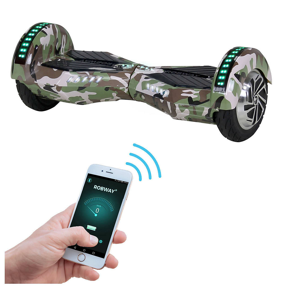 Kinder Elektrofahrzeuge E-Balance Hoverboard W2 - 8 Zoll - 700 W - 15 km/h - App