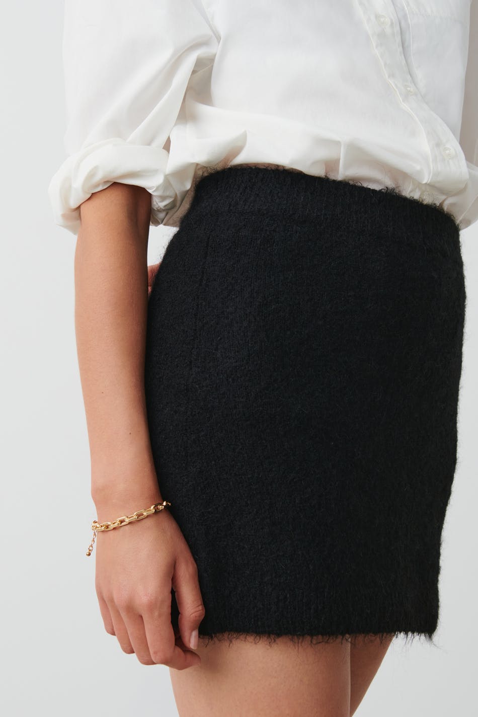 Knitted mini skirt