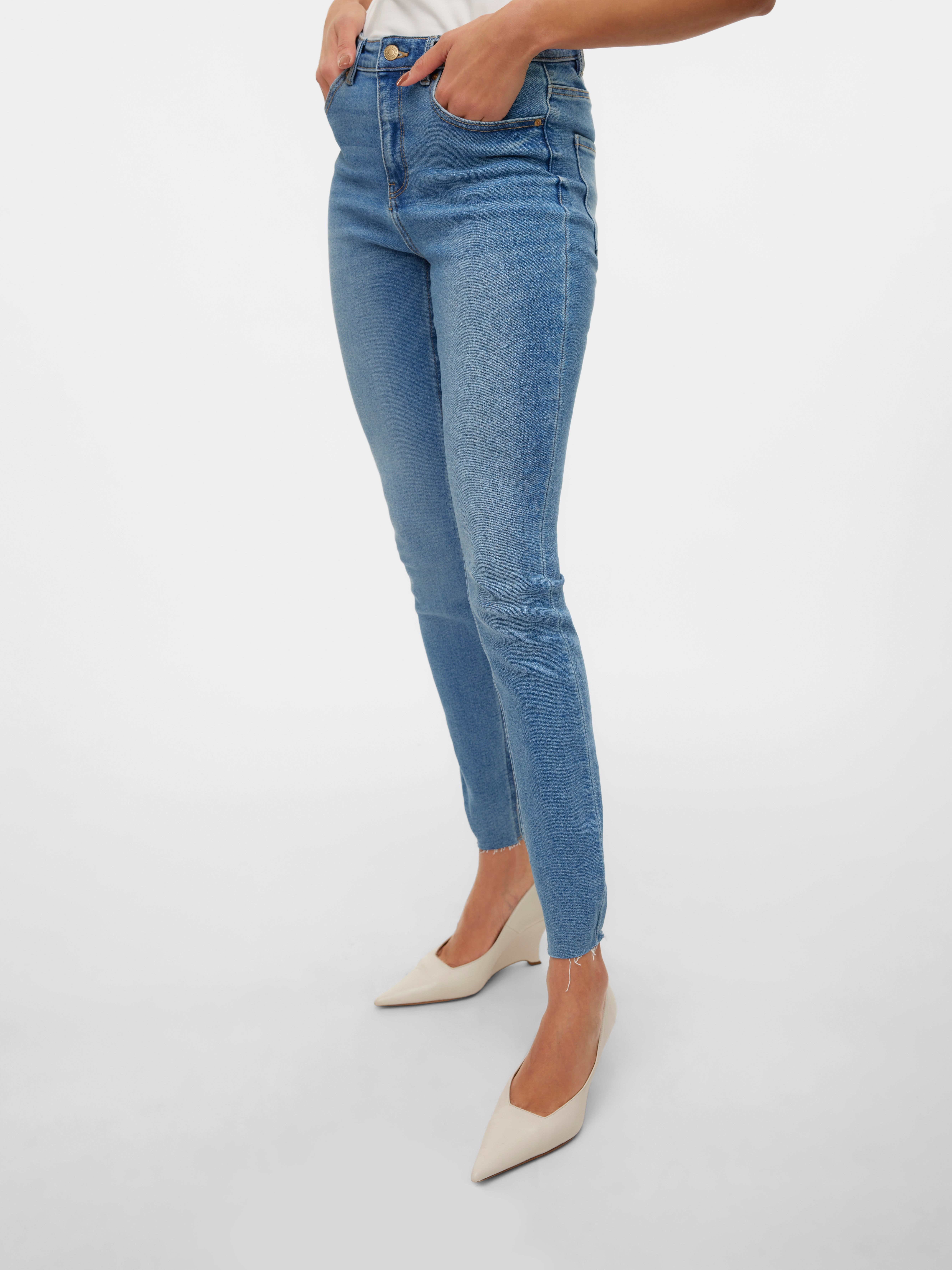 VMSOPHIA Hohe Taille Slim Fit Jeans