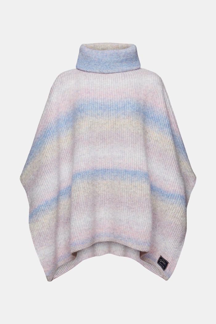 Poncho mit Rollkragen