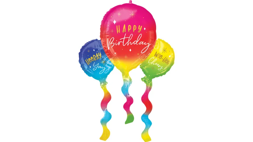 Amscan - Folienballon BIRTHDAY FUN Super Shape 66 cm x 91 cm