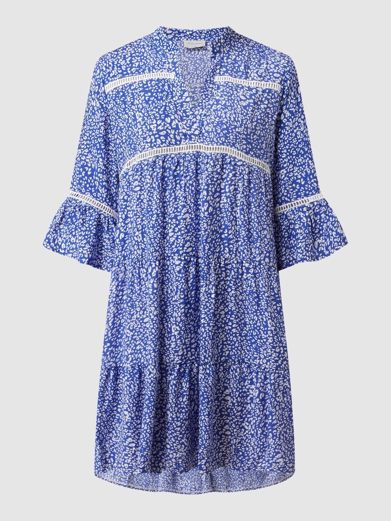 Kleid mit Leopardenmuster in royalblau