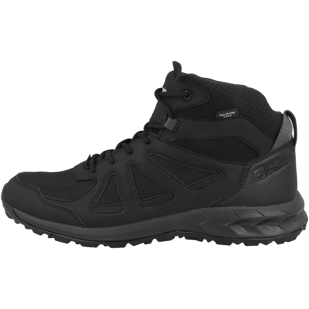 Jack Wolfskin Woodland 2 Texapore Mid Outdoorschuhe schwarz
