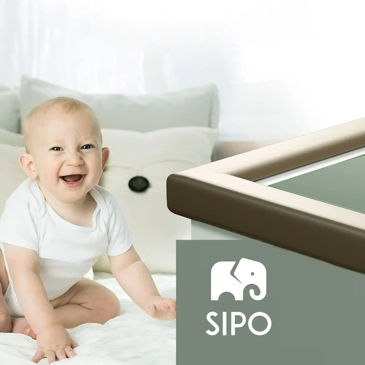 Sipo putplasčio L formos baldų kraštų apsaugos juosta, žalia