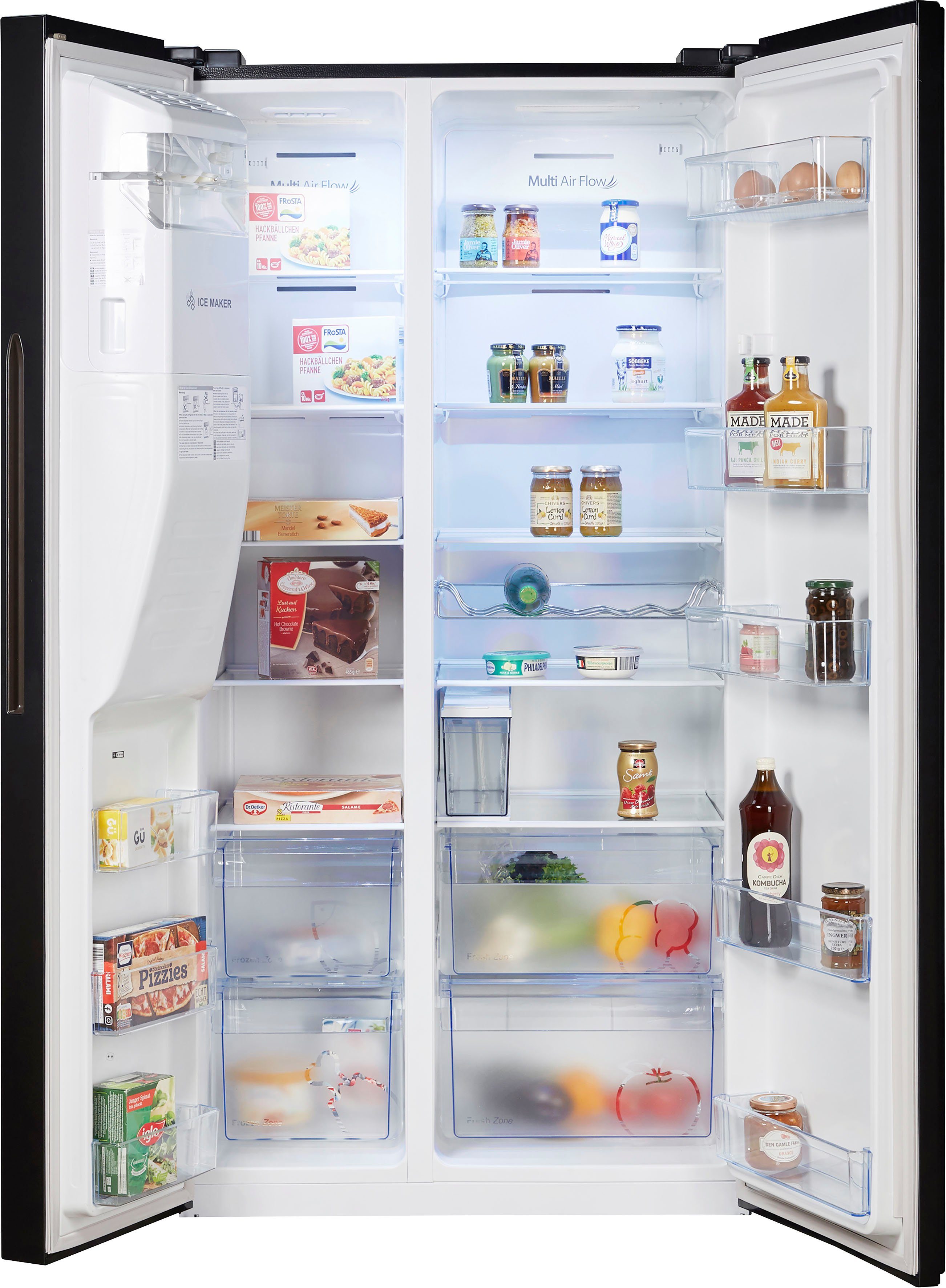 Hisense Side-by-Side RS694N4TFE, 178,6 cm hoch, 91 cm breit
