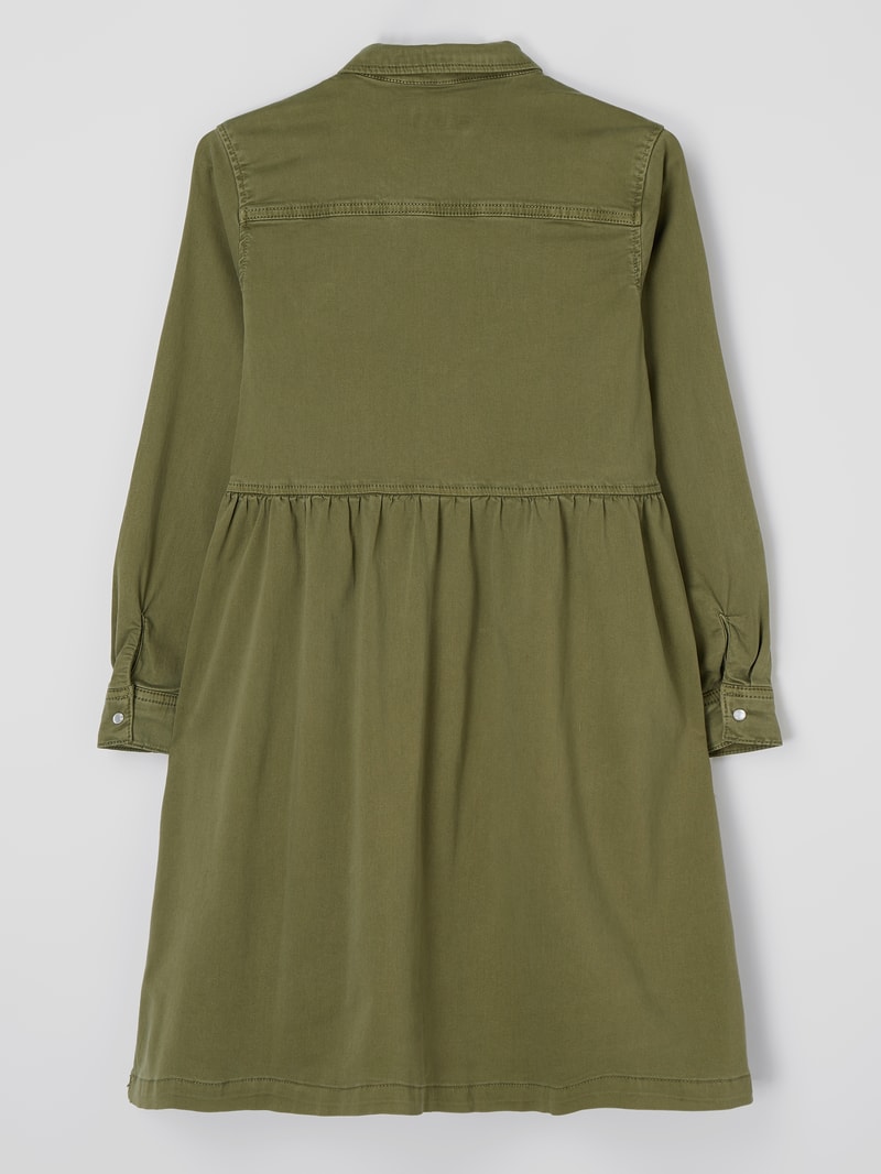Kleid aus Baumwoll-Lyocell-Mix in khaki