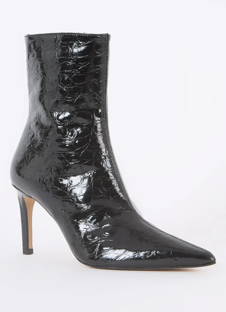 Toral Tamara leather ankle boot with crocodile texture