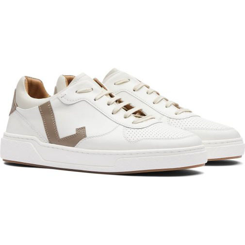 Lottusse Sneaker Aus Genarbtem Kalbsleder In Cremeweiß